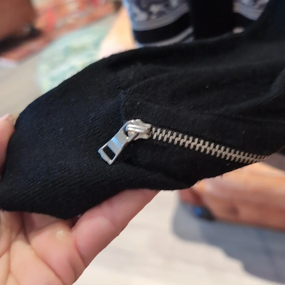 Sandro Black White Paisley Silk Wool Cardigan - Picture 7 of 10